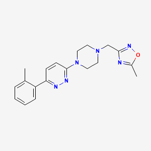 5-Methyl-3-[[4-[6-(2-methylphenyl)pyridazin-3-yl]piperazin-1-yl]methyl]-1,2,4-oxadiazole