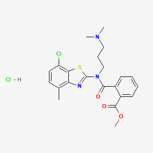 Methyl 2-((7-chloro-4-methylbenzo[d]thiazol-2-yl)(3-(dimethylamino)propyl)carbamoyl)benzoate hydrochloride