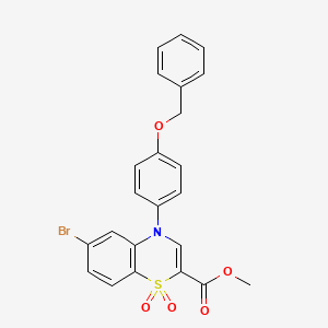 methyl 4-[4-(benzyloxy)phenyl]-6-bromo-4H-1,4-benzothiazine-2-carboxylate 1,1-dioxide