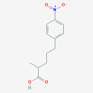 molecular formula C12H15NO4 B2683346 2-Methyl-5-(4-nitrophenyl)pentanoic acid CAS No. 2356805-69-9