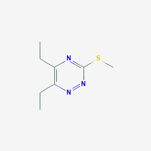 molecular formula C8H13N3S B2683347 5,6-Diethyl-3-methylsulfanyl-1,2,4-triazine CAS No. 1865231-93-1