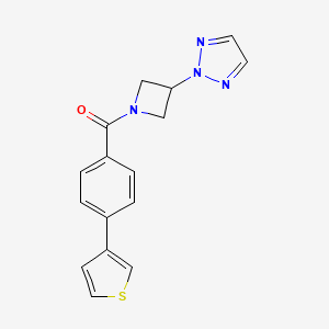 (3-(2H-1,2,3-triazol-2-yl)azetidin-1-yl)(4-(thiophen-3-yl)phenyl)methanone