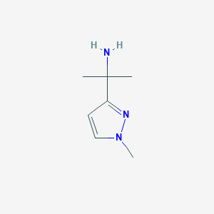 molecular formula C7H13N3 B2683360 2-(1-methyl-1H-pyrazol-3-yl)propan-2-amine CAS No. 1482192-39-1