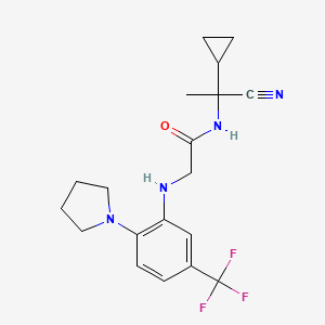 N-(1-Cyano-1-cyclopropylethyl)-2-[2-pyrrolidin-1-yl-5-(trifluoromethyl)anilino]acetamide