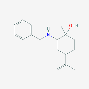 molecular formula C17H25NO B2683364 2-(Benzylamino)-1-methyl-4-(prop-1-en-2-yl)cyclohexan-1-ol CAS No. 1822841-63-3