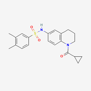 N-[1-(cyclopropanecarbonyl)-3,4-dihydro-2H-quinolin-6-yl]-3,4-dimethylbenzenesulfonamide