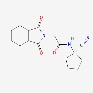 molecular formula C16H21N3O3 B2683367 N-(1-cyanocyclopentyl)-2-(1,3-dioxo-octahydro-1H-isoindol-2-yl)acetamide CAS No. 1624311-43-8
