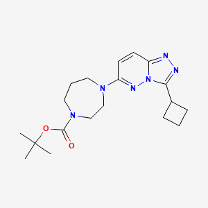 molecular formula C19H28N6O2 B2683370 Tert-butyl 4-(3-cyclobutyl-[1,2,4]triazolo[4,3-b]pyridazin-6-yl)-1,4-diazepane-1-carboxylate CAS No. 2380009-69-6