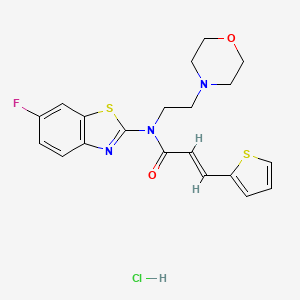 (E)-N-(6-fluorobenzo[d]thiazol-2-yl)-N-(2-morpholinoethyl)-3-(thiophen-2-yl)acrylamide hydrochloride