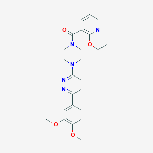 molecular formula C24H27N5O4 B2683395 (4-(6-(3,4-Dimethoxyphenyl)pyridazin-3-yl)piperazin-1-yl)(2-ethoxypyridin-3-yl)methanone CAS No. 1021035-55-1