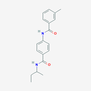 molecular formula C19H22N2O2 B268340 N-{4-[(sec-butylamino)carbonyl]phenyl}-3-methylbenzamide 