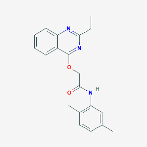 molecular formula C20H21N3O2 B2683404 N-(2,5-二甲基苯基)-2-[(2-乙基喹唑啉-4-基)氧基]乙酰胺 CAS No. 1110999-12-6