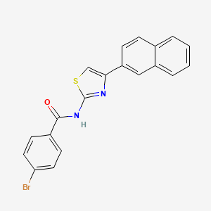 molecular formula C20H13BrN2OS B2683408 4-bromo-N-(4-(naphthalen-2-yl)thiazol-2-yl)benzamide CAS No. 313528-44-8