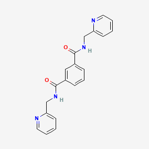 1-N,3-N-bis(pyridin-2-ylmethyl)benzene-1,3-dicarboxamide