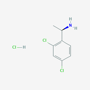 molecular formula C8H10Cl3N B2683416 (R)-1-(2,4-Dichlorophenyl)ethanamine hydrochloride CAS No. 133773-29-2; 791098-94-7