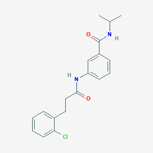 molecular formula C19H21ClN2O2 B268343 3-{[3-(2-chlorophenyl)propanoyl]amino}-N-isopropylbenzamide 