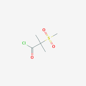 molecular formula C5H9ClO3S B2683436 2-Methanesulfonyl-2-methylpropanoyl chloride CAS No. 1017540-45-2