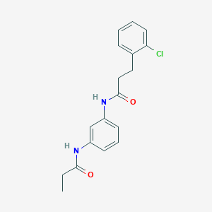 molecular formula C18H19ClN2O2 B268344 3-(2-chlorophenyl)-N-[3-(propionylamino)phenyl]propanamide 