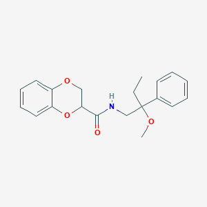 molecular formula C20H23NO4 B2683447 N-(2-methoxy-2-phenylbutyl)-2,3-dihydrobenzo[b][1,4]dioxine-2-carboxamide CAS No. 1798039-42-5