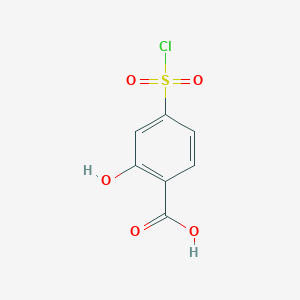 molecular formula C7H5ClO5S B2683450 4-(Chlorosulfonyl)-2-hydroxybenzoic acid CAS No. 98273-15-5