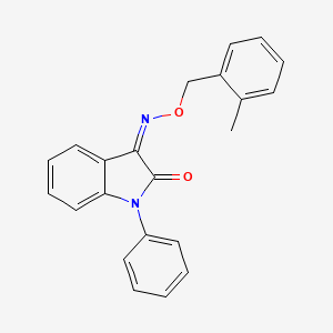 molecular formula C22H18N2O2 B2683452 (3Z)-3-[(2-methylphenyl)methoxyimino]-1-phenylindol-2-one CAS No. 478261-39-1