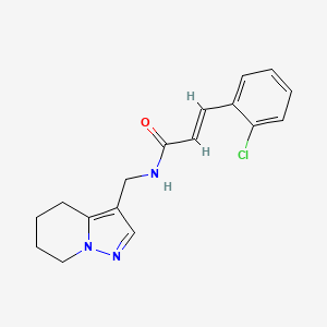 molecular formula C17H18ClN3O B2683454 (E)-3-(2-chlorophenyl)-N-((4,5,6,7-tetrahydropyrazolo[1,5-a]pyridin-3-yl)methyl)acrylamide CAS No. 2035000-90-7