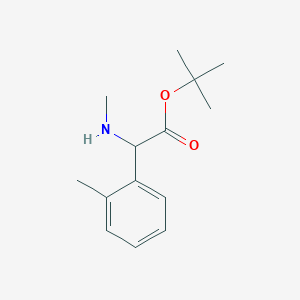 molecular formula C14H21NO2 B2683458 Tert-butyl 2-(methylamino)-2-(2-methylphenyl)acetate CAS No. 2248260-05-9