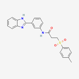N-(3-(1H-benzo[d]imidazol-2-yl)phenyl)-3-tosylpropanamide