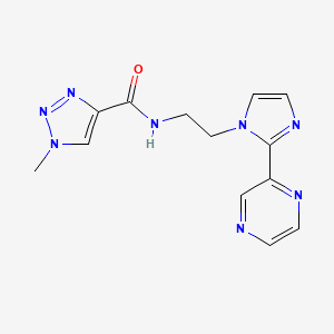 1-methyl-N-(2-(2-(pyrazin-2-yl)-1H-imidazol-1-yl)ethyl)-1H-1,2,3-triazole-4-carboxamide