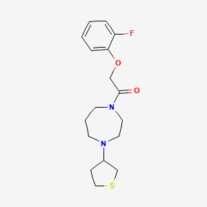 2-(2-Fluorophenoxy)-1-(4-(tetrahydrothiophen-3-yl)-1,4-diazepan-1-yl)ethan-1-one