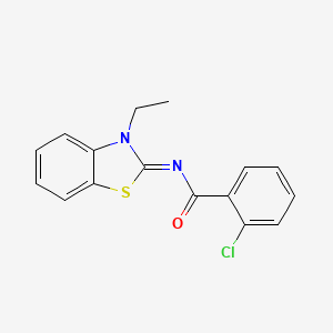 (E)-2-chloro-N-(3-ethylbenzo[d]thiazol-2(3H)-ylidene)benzamide