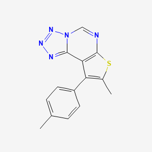 8-Methyl-9-(p-tolyl)tetrazolo[1,5-c]thieno[3,2-e]pyrimidine