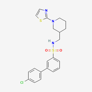 4'-chloro-N-((1-(thiazol-2-yl)piperidin-3-yl)methyl)-[1,1'-biphenyl]-3-sulfonamide