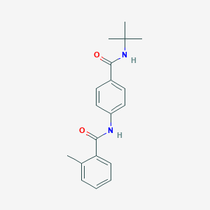 molecular formula C19H22N2O2 B268348 N-{4-[(tert-butylamino)carbonyl]phenyl}-2-methylbenzamide 