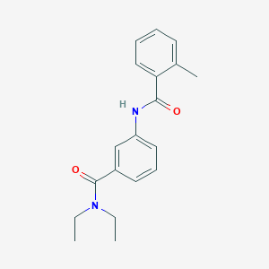 molecular formula C19H22N2O2 B268349 N-{3-[(diethylamino)carbonyl]phenyl}-2-methylbenzamide 