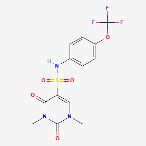 1,3-dimethyl-2,4-dioxo-N-[4-(trifluoromethoxy)phenyl]pyrimidine-5-sulfonamide