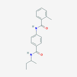 molecular formula C19H22N2O2 B268351 N-{4-[(sec-butylamino)carbonyl]phenyl}-2-methylbenzamide 