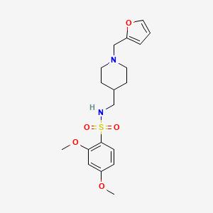 molecular formula C19H26N2O5S B2683515 N-((1-(furan-2-ylmethyl)piperidin-4-yl)methyl)-2,4-dimethoxybenzenesulfonamide CAS No. 952965-90-1