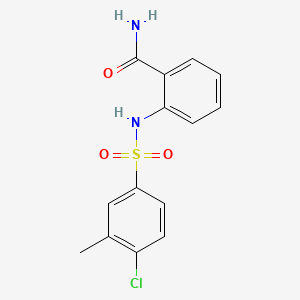 molecular formula C14H13ClN2O3S B2683518 2-(4-Chloro-3-methylbenzenesulfonamido)benzamide CAS No. 1808798-38-0