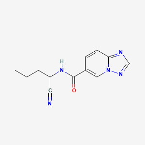 molecular formula C12H13N5O B2683519 N-(1-Cyanobutyl)-[1,2,4]triazolo[1,5-a]pyridine-6-carboxamide CAS No. 2249429-06-7