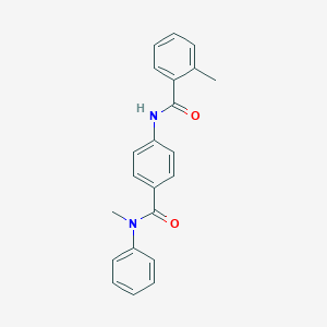 molecular formula C22H20N2O2 B268352 2-methyl-N-{4-[(methylanilino)carbonyl]phenyl}benzamide 