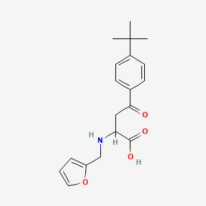 molecular formula C19H23NO4 B2683521 4-(4-(叔丁基)苯基)-2-((2-呋喃甲基)氨基)-4-氧代丁酸 CAS No. 1024018-38-9