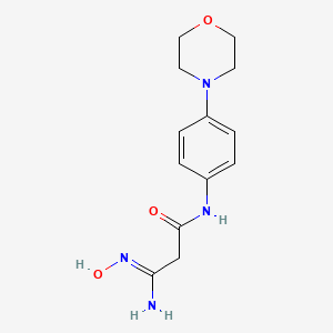 molecular formula C13H18N4O3 B2683524 2-(N'-羟基甲酰基)-N-[4-(吗啉-4-基)苯基]乙酰胺 CAS No. 793727-57-8