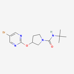 molecular formula C13H19BrN4O2 B2683532 3-[(5-溴嘧啶-2-基)氧基]-N-叔丁基吡咯烷-1-甲酰胺 CAS No. 2097919-24-7
