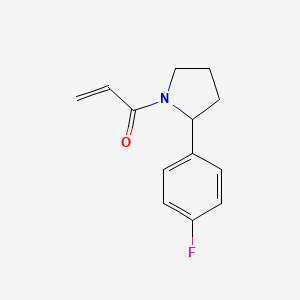 molecular formula C13H14FNO B2683539 1-[2-(4-Fluorophenyl)pyrrolidin-1-yl]prop-2-en-1-one CAS No. 2196075-41-7