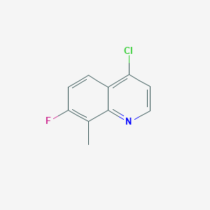 molecular formula C10H7ClFN B2683541 4-Chloro-7-fluoro-8-methylquinoline CAS No. 1065093-51-7