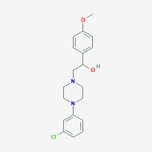 molecular formula C19H23ClN2O2 B2683544 2-[4-(3-Chlorophenyl)piperazin-1-yl]-1-(4-methoxyphenyl)ethanol CAS No. 400075-61-8