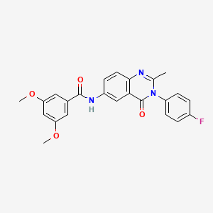 N-(3-(4-fluorophenyl)-2-methyl-4-oxo-3,4-dihydroquinazolin-6-yl)-3,5-dimethoxybenzamide