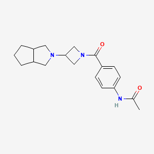 N-[4-[3-(3,3a,4,5,6,6a-Hexahydro-1H-cyclopenta[c]pyrrol-2-yl)azetidine-1-carbonyl]phenyl]acetamide