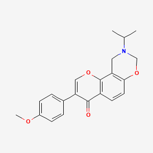 molecular formula C21H21NO4 B2683561 9-isopropyl-3-(4-methoxyphenyl)-9,10-dihydrochromeno[8,7-e][1,3]oxazin-4(8H)-one CAS No. 929846-03-7